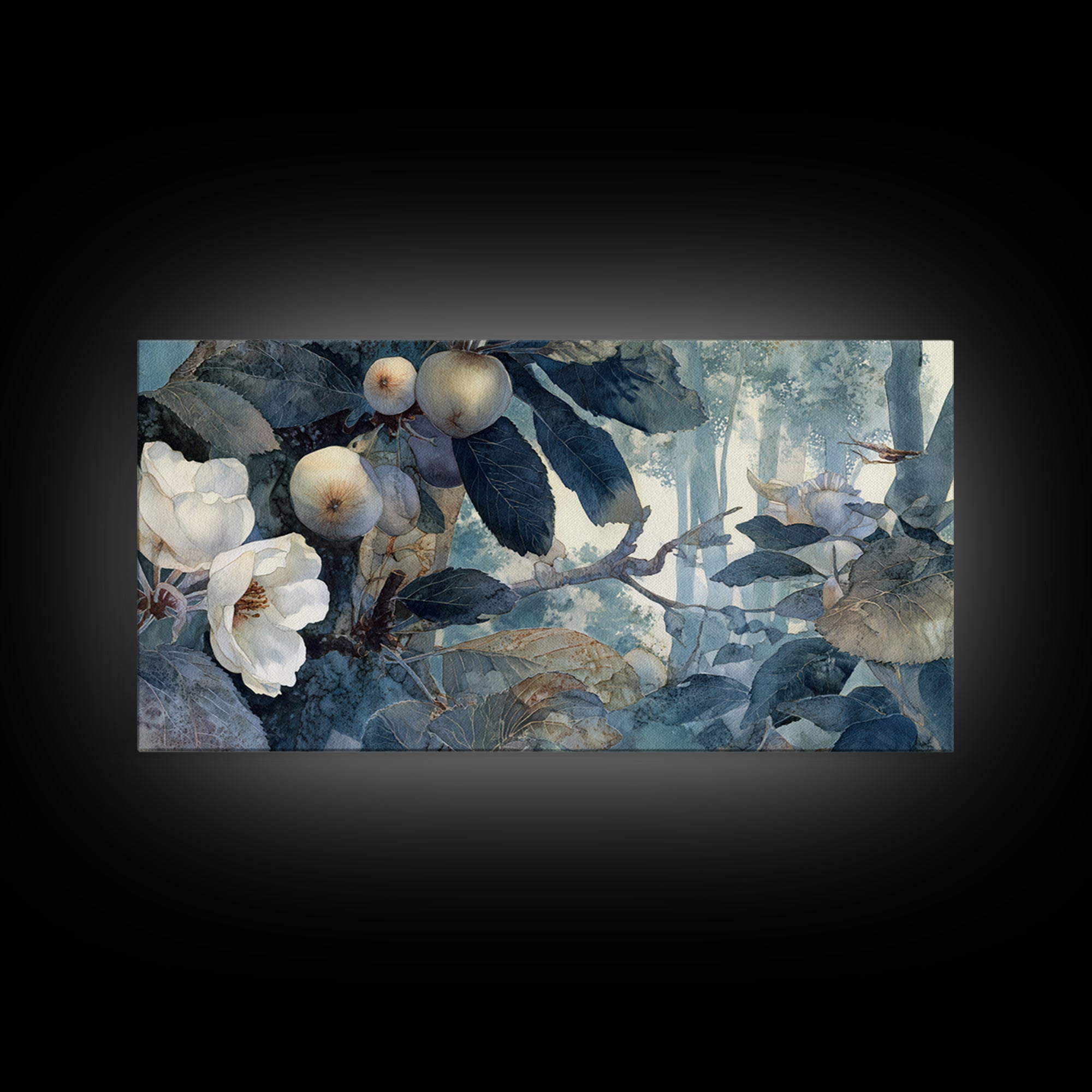 Apple Tree in Summer Orchard Canvas Print, Impressionist Art, Textured Wall Art, Living Room Decor, Fine Art, Impression, IMP-2x1-61