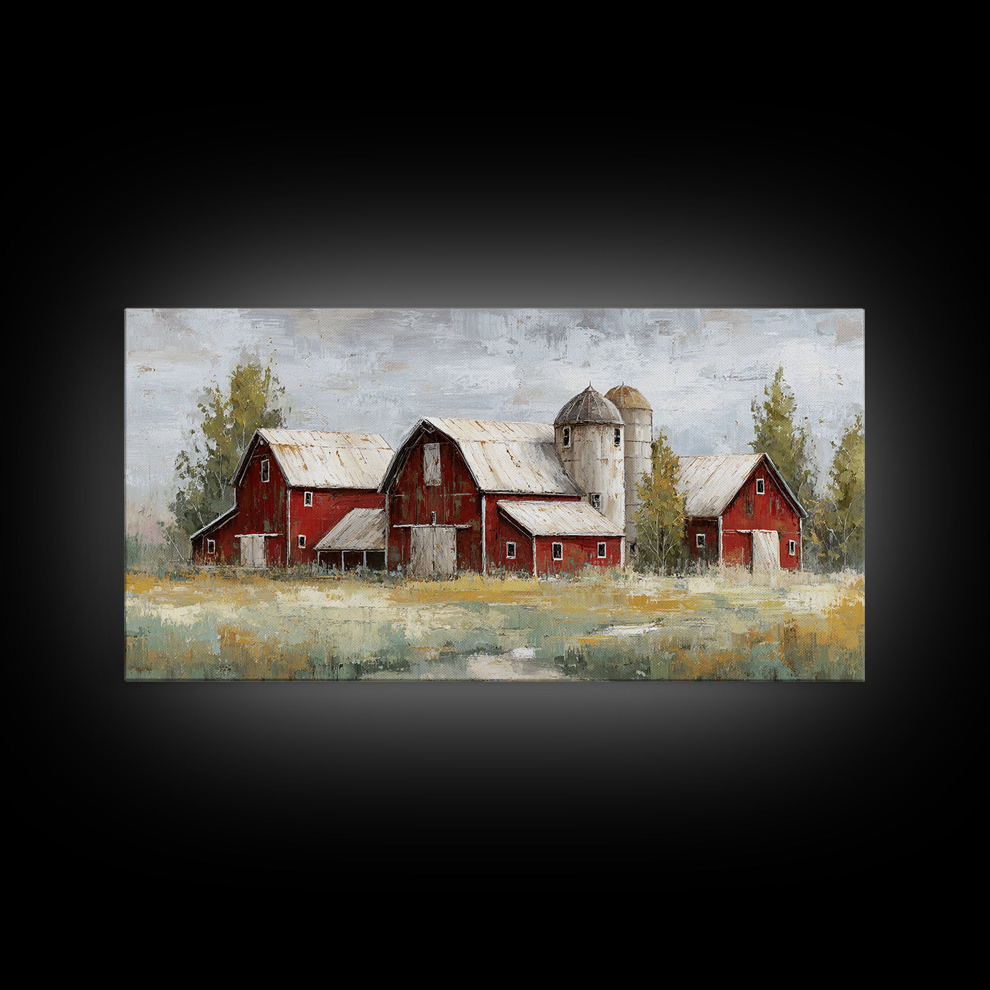 Country Lane with Flickering Sunlight Canvas Print, Impressionist Art, Living Room Decor, Watercolor Art, Impression, IMP-2x1-66