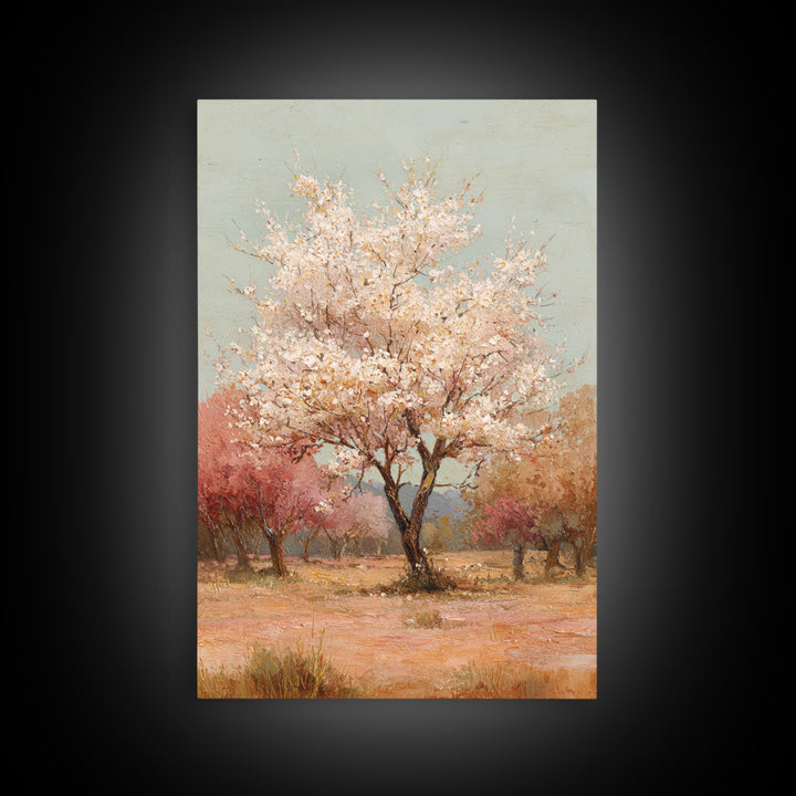 Spring Orchard with Blossoming Trees Canvas Print, Impressionist Art, Wall Art, Living Room Decor, Oil Painting, Impression, IMP-2x3-14
