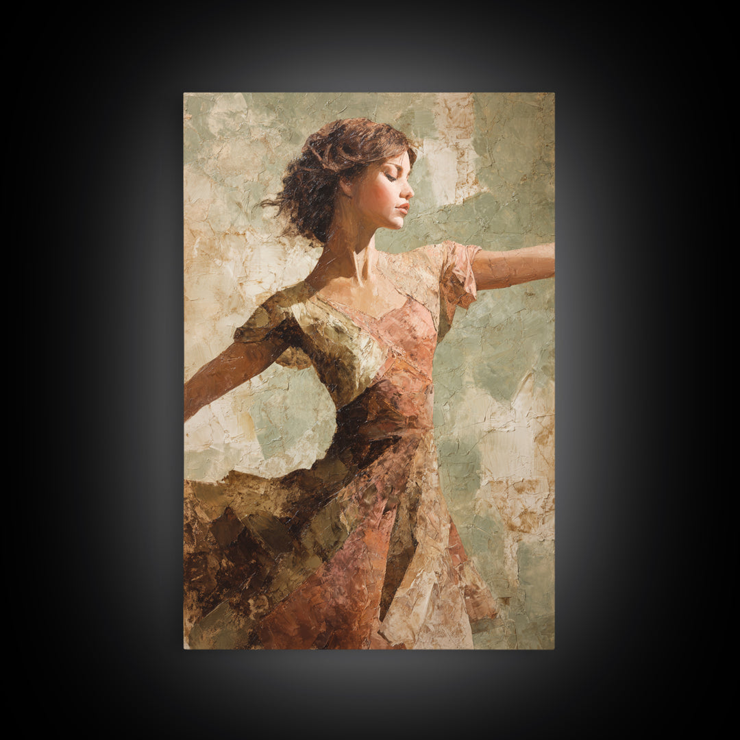 Dancers Suggested by Soft Moving Brushwork Canvas Print, Impressionist Art, Original Painting, Living Room Decor, Impression, IMP-2x3-23