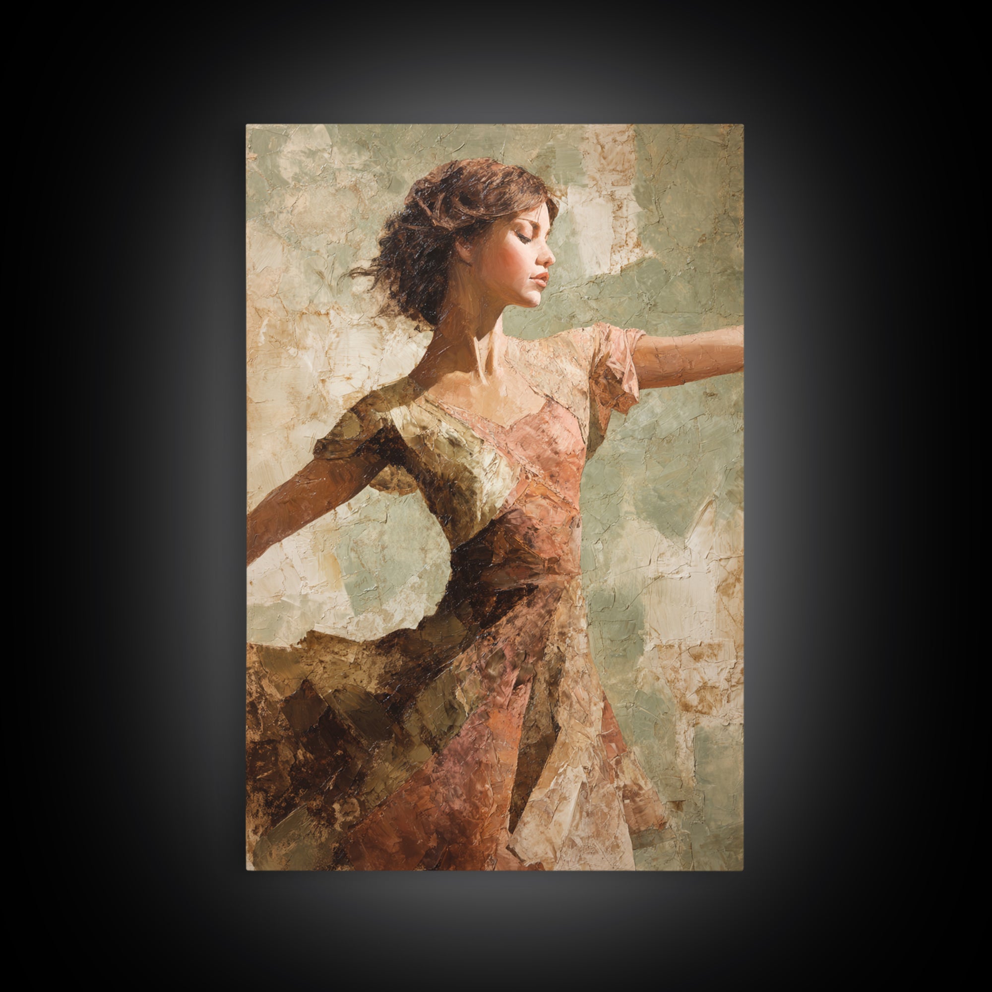 Dancers Suggested by Soft Moving Brushwork Canvas Print, Impressionist Art, Original Painting, Living Room Decor, Impression, IMP-2x3-23