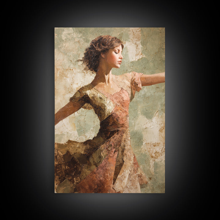 Dancers Suggested by Soft Moving Brushwork Canvas Print, Impressionist Art, Original Painting, Living Room Decor, Impression, IMP-2x3-23