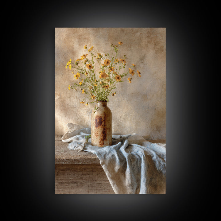 Country Lane with Flickering Sunlight Framed Canvas Print, Impressionist Art, Minimalist Decor, Living Room Decor, Impression, IMP-2x3-30