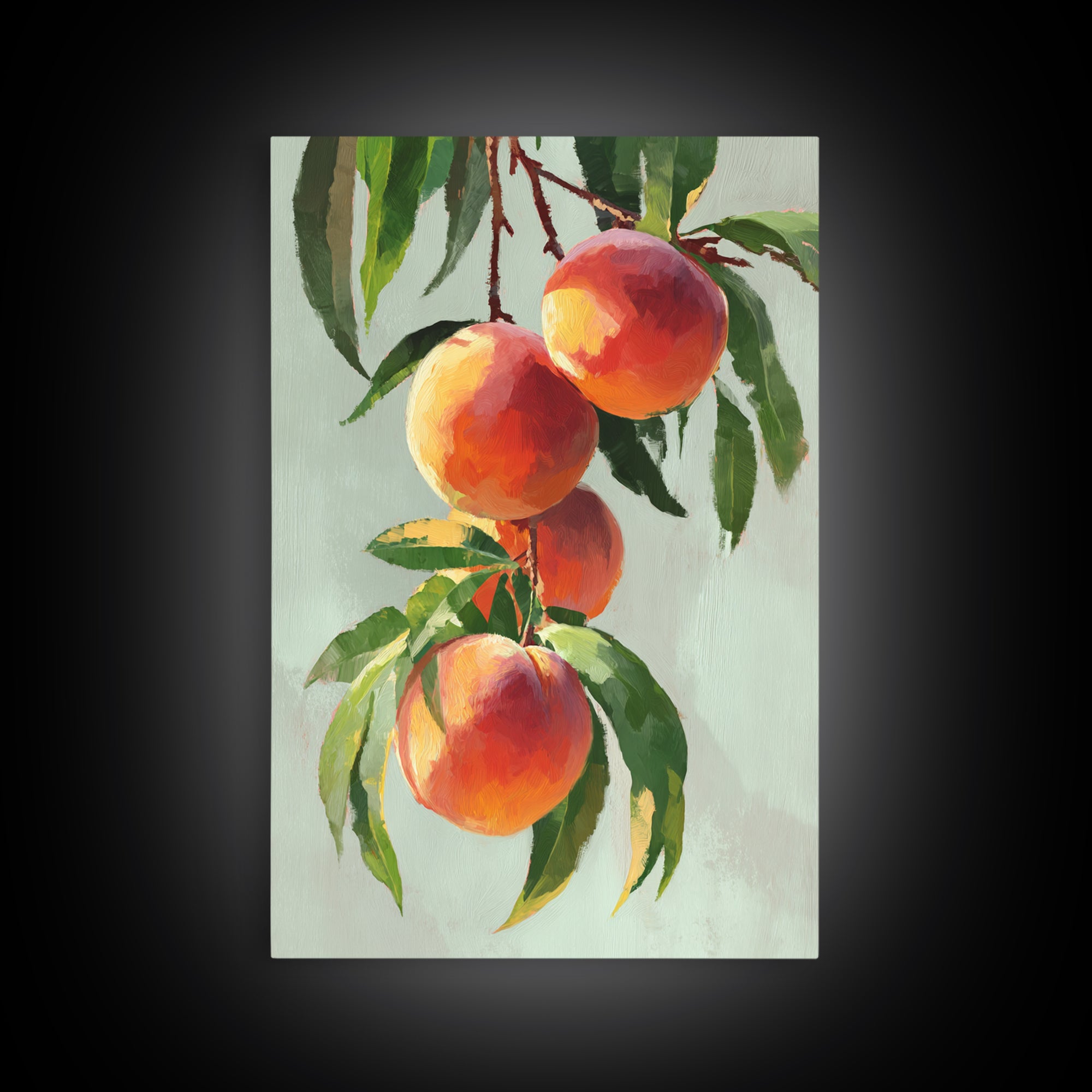 Still Life of Peaches Canvas Print, Impressionist Art, Fine Art Print, Living Room Decor, Fine Art, Impression, Painting, IMP-2x3-7