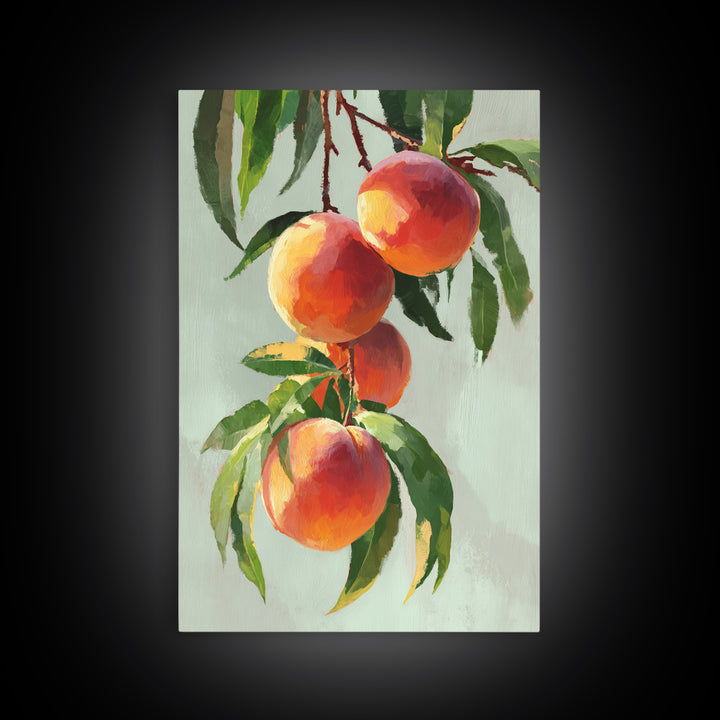 Still Life of Peaches Canvas Print, Impressionist Art, Fine Art Print, Living Room Decor, Fine Art, Impression, Painting, IMP-2x3-7