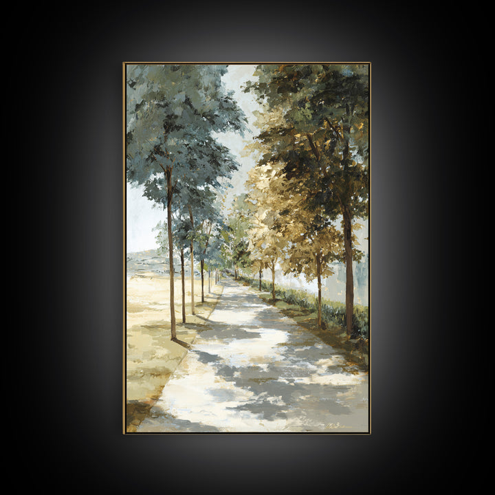 Garden Path Covered Canvas Print, Impressionist Art, Textured Wall Art, Living Room Decor, Impression, Landscape Painting, IMP-2x3-82