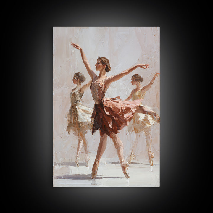 Dancers Suggested by Soft Moving Brushwork Canvas Print, Impressionist Art, Living Room Art, Living Room Decor, Oil Painting, IMP-2x3-95