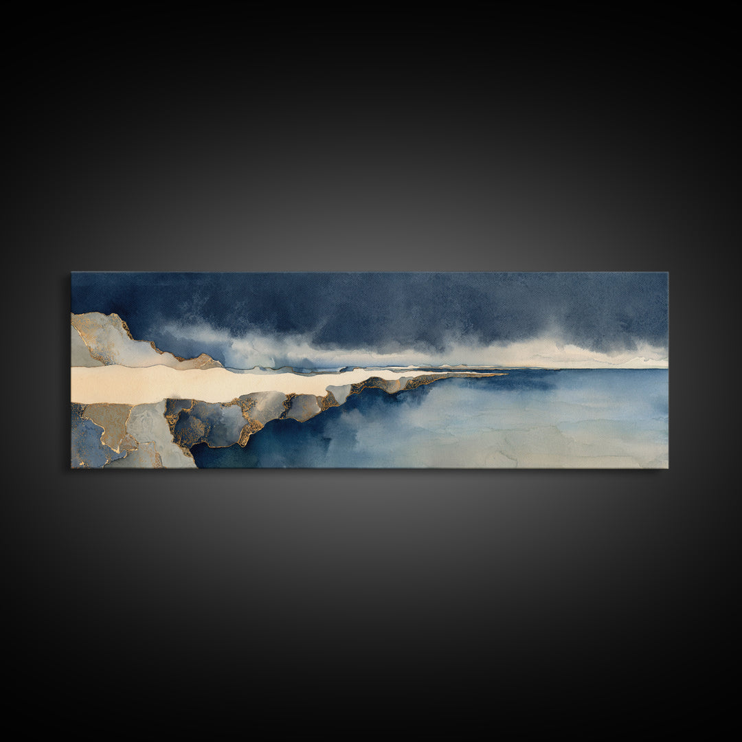 Soft Seaside Cliffs Canvas Print, Impressionist Art, Landscape Wall Art, Living Room Decor, Fine Art, Impression, Luxury Decor, IMP-3x1-21