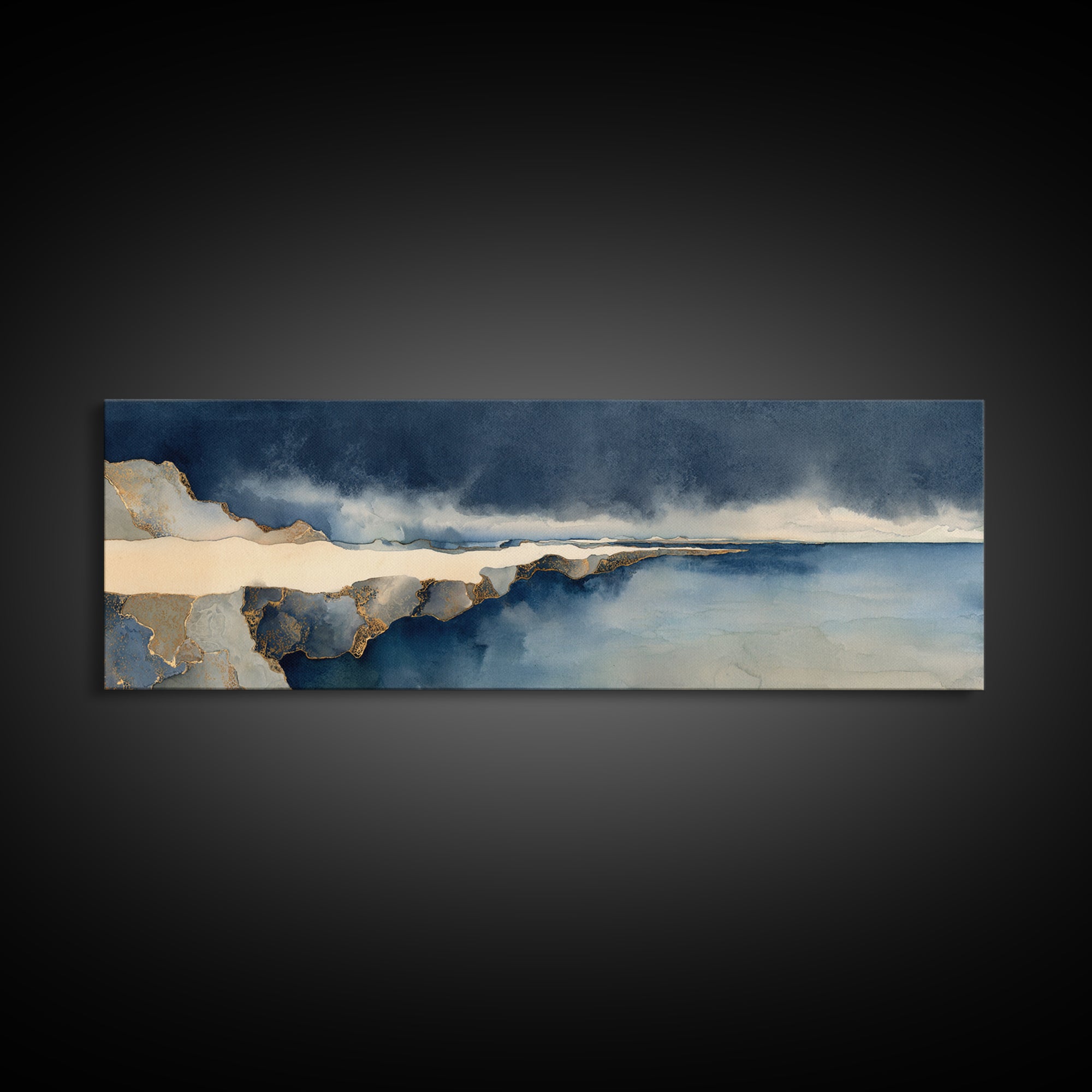 Soft Seaside Cliffs Canvas Print, Impressionist Art, Landscape Wall Art, Living Room Decor, Fine Art, Impression, Luxury Decor, IMP-3x1-21