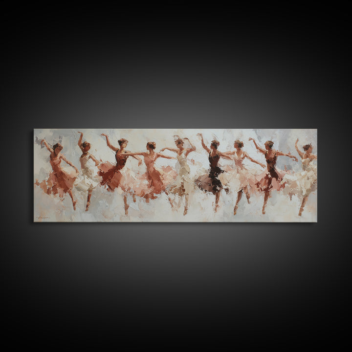 Dancers Suggested by Soft Moving Brushwork Canvas Print, Impressionist Art, Statement Artwork, Living Room Decor, Impression, IMP-3x1-7