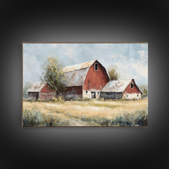 Country Lane with Flickering Sunlight Framed Canvas Print, Impressionist Art, Bedroom Decor, Living Room Decor, Impression, IMP-3x2-2