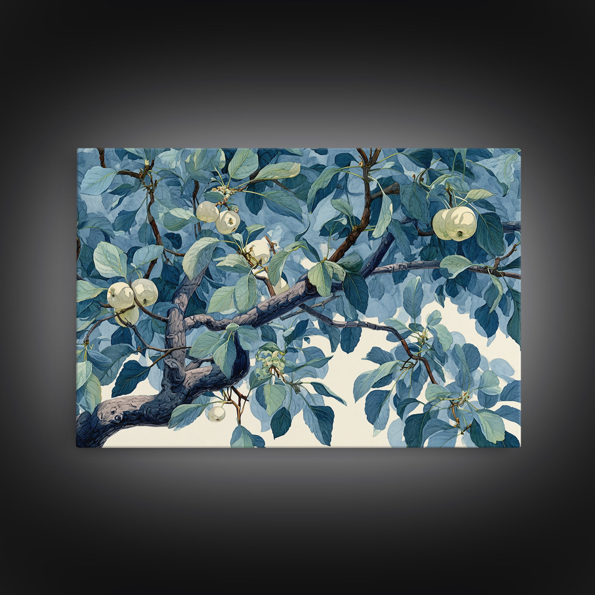 Apple Tree in Summer Orchard Canvas Print, Impressionist Art, Landscape Wall Art, Living Room Decor, Fine Art, Impression, IMP-3x2-21