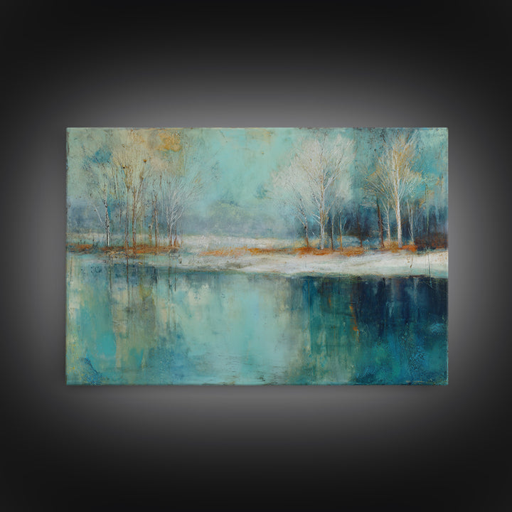 Apple Tree in Summer Orchard Framed Canvas Print, Impressionist Art, Gallery Decor, Living Room Decor, Fine Art, Impression, IMP-3x2-45