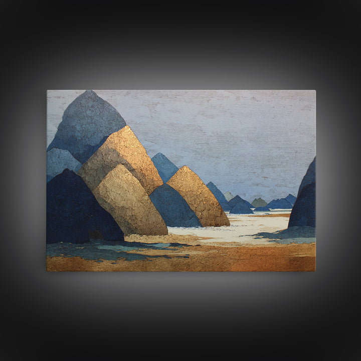 Haystacks Glowing at Golden Hour Canvas Print, Impressionist Art, Room Decor, Living Room Decor, Fine Art, Impression, IMP-3x2-56