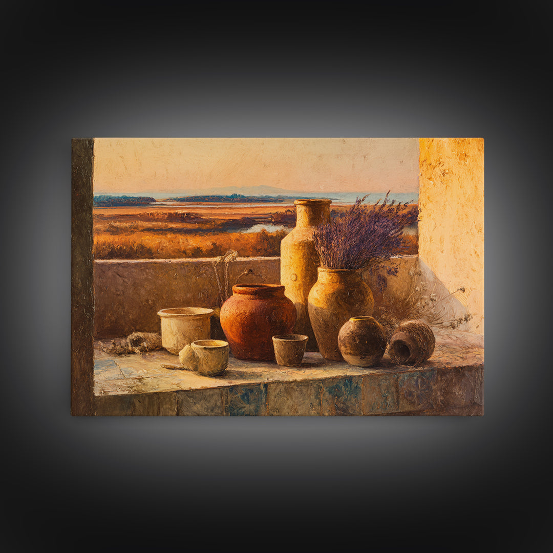 Sunset over Lavender Field Canvas Print, Impressionist Art, Coastal Wall Art, Living Room Decor, Fine Art, Impression, IMP-3x2-66