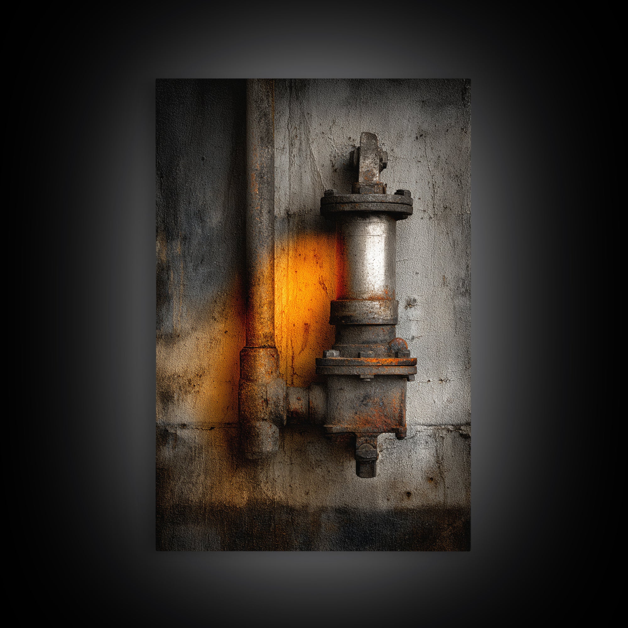 Old Factory Window Canvas Print, Industrial Art, Decor, Living Room Decor, Fine Art, Foundry, Black and White Wall Art, IND-2x3-10