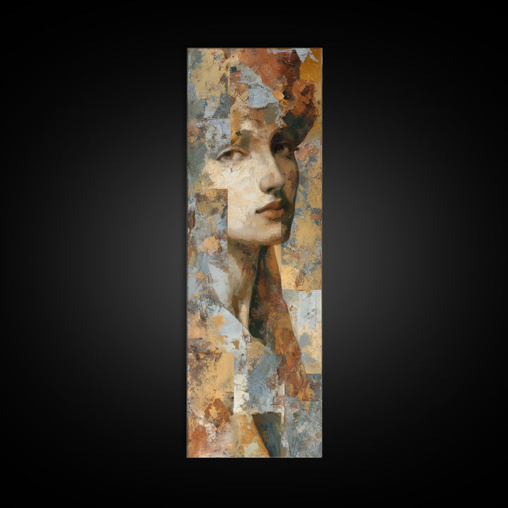 Renaissance Inspired Portrait with Modern Softness Canvas Print, Italian Villa Art, Living Room Decor, Fine Art, Villa, IVA-1x3-6