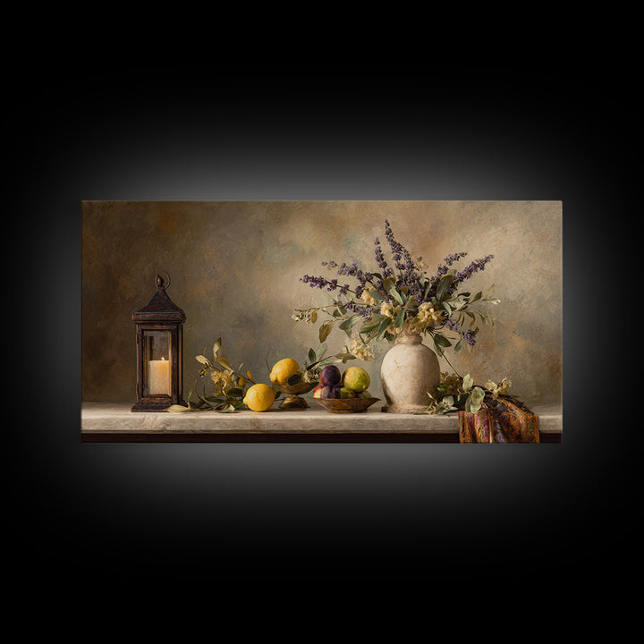 Marble Fruit Still Life Framed Canvas Print, Italian Villa Art, Gallery Wall Set, Living Room Decor, Fine Art, Villa, IVA-2x1-67