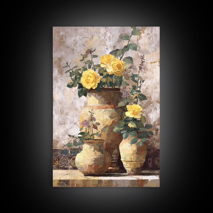 Italian Villa Garden Urn Canvas Print, Italian Villa Art, Art Print, Living Room Decor, Fine Art, Villa, Printable Art, IVA-2x3-62