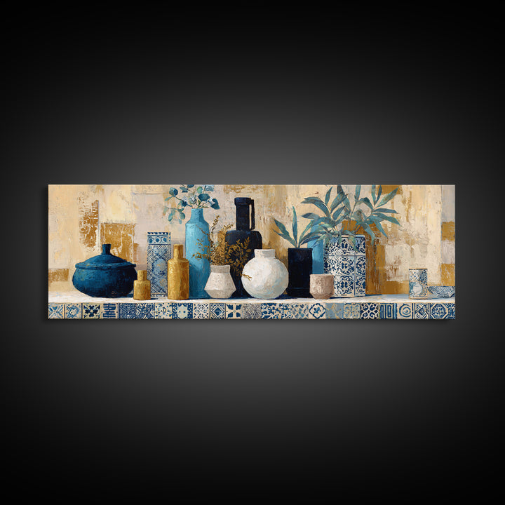 Renaissance Inspired Portrait with Modern Softness Canvas Print, Italian Villa Art, Oil Painting, Living Room Decor, Villa, IVA-3x1-82