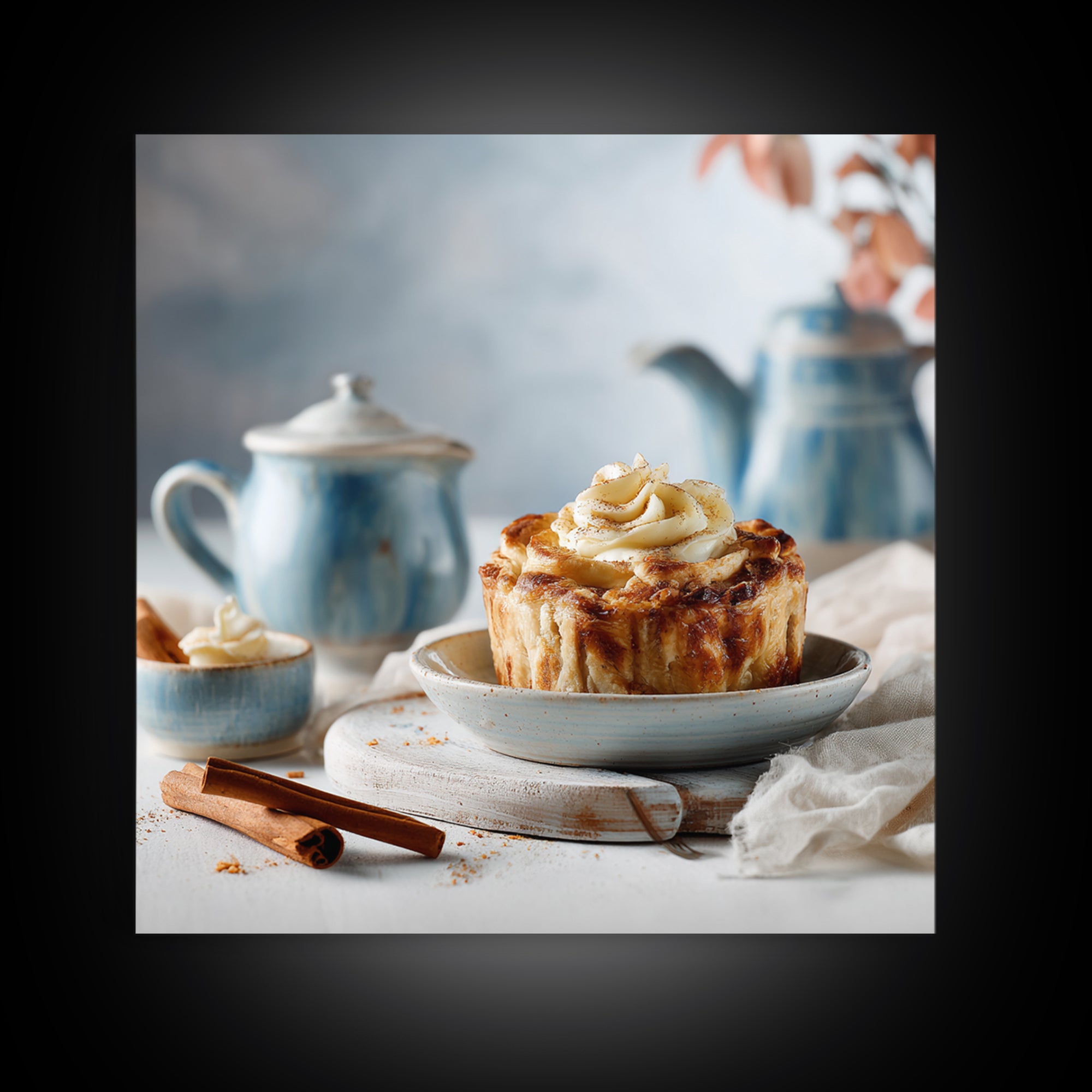 Apple Pie Cooling Framed Canvas Print, Kitchen Art, Digital Wall Art, Kitchen Decor, Fine Art, Kitchen, Kitchen Prints, KIT-1x1-56