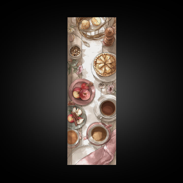 Apple Pie Cooling Framed Canvas Print, Kitchen Art, Luxury Decor, Kitchen Decor, Fine Art, Kitchen, Art Prints, Digital Art, KIT-1x3-20