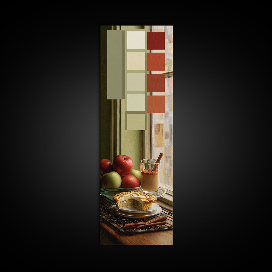 Apple Pie Cooling Canvas Print, Kitchen Art, Art Deco, Kitchen Decor, Fine Art, Kitchen, Poster Art, Trendy Wall Art, KIT-1x3-68