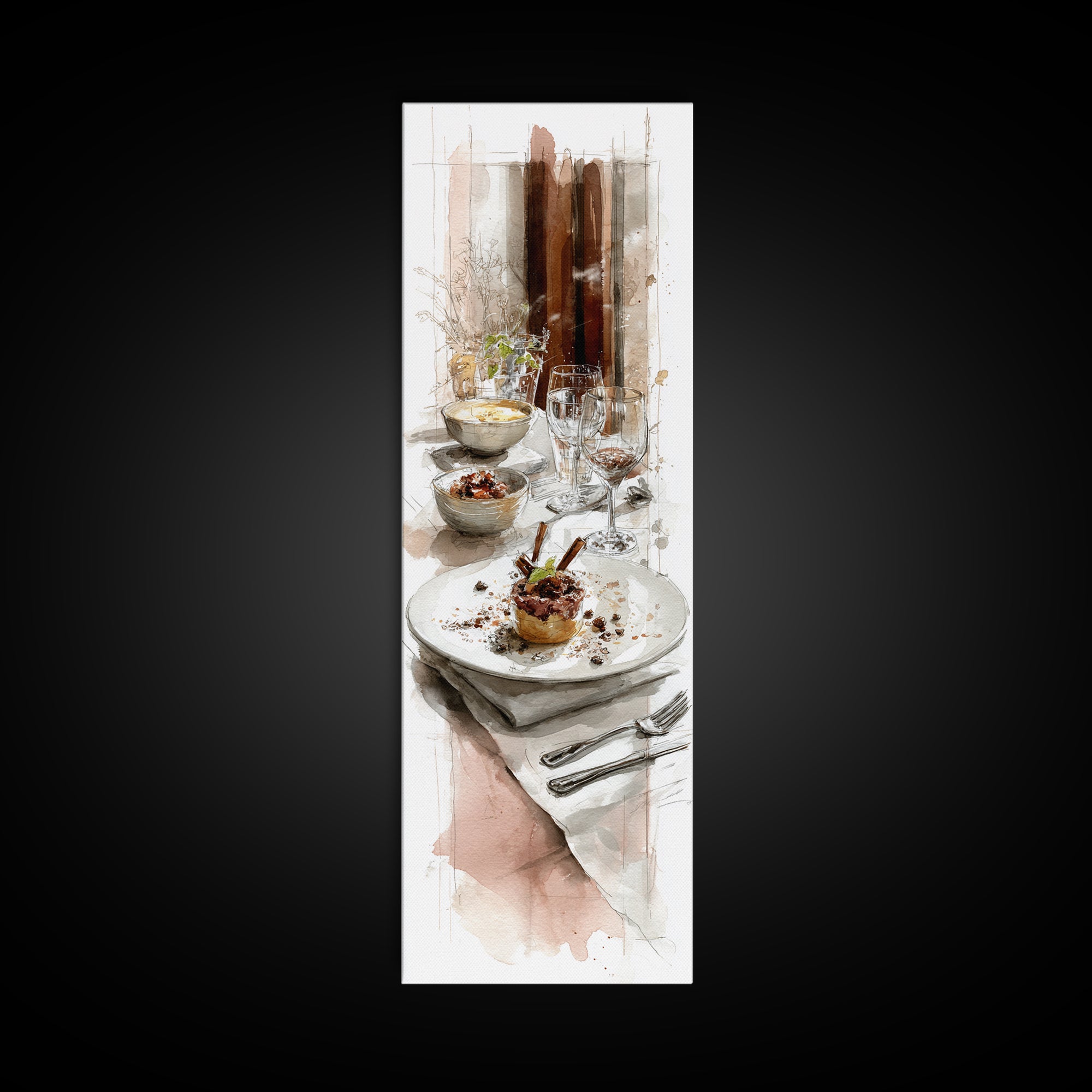 Apple Pie Cooling Framed Canvas Print, Kitchen Art, Kitchen Decor, Fine Art, Kitchen, Kitchen Art Print, Bar Cart Decor, KIT-1x3-92