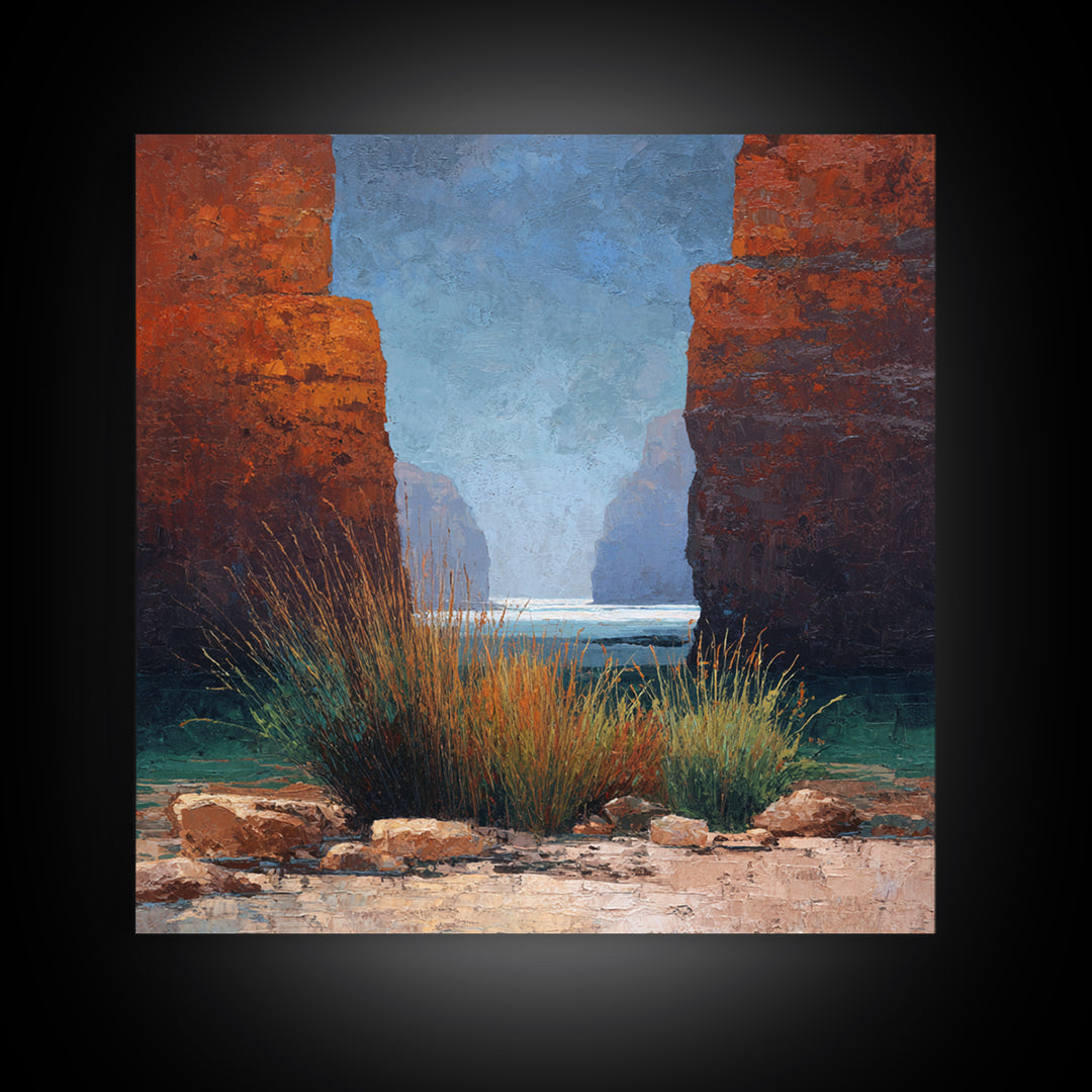 Red Canyon Walls Canvas Print, Landscape Art, Fine Art Print, Living Room Decor, Fine Art, Horizon, Digital Prints, Art Prints, LAN-1x1-5