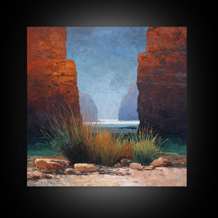 Red Canyon Walls Canvas Print, Landscape Art, Fine Art Print, Living Room Decor, Fine Art, Horizon, Digital Prints, Art Prints, LAN-1x1-5