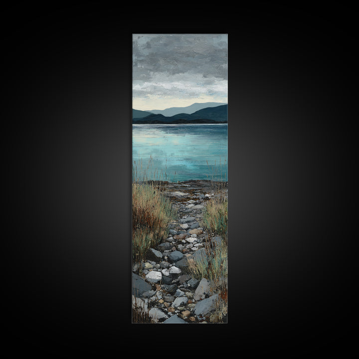 Rocky Scottish Highland Canvas Print, Landscape Art, Fine Art Print, Living Room Decor, Fine Art, Horizon, Digital Prints, LAN-1x3-5