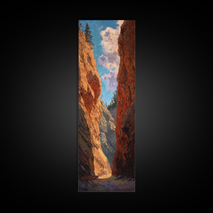 Red Canyon Walls Canvas Print, Landscape Art, Art Prints, Living Room Decor, Horizon, Abstract Wall Art, Boho Wall Art, LAN-1x3-65