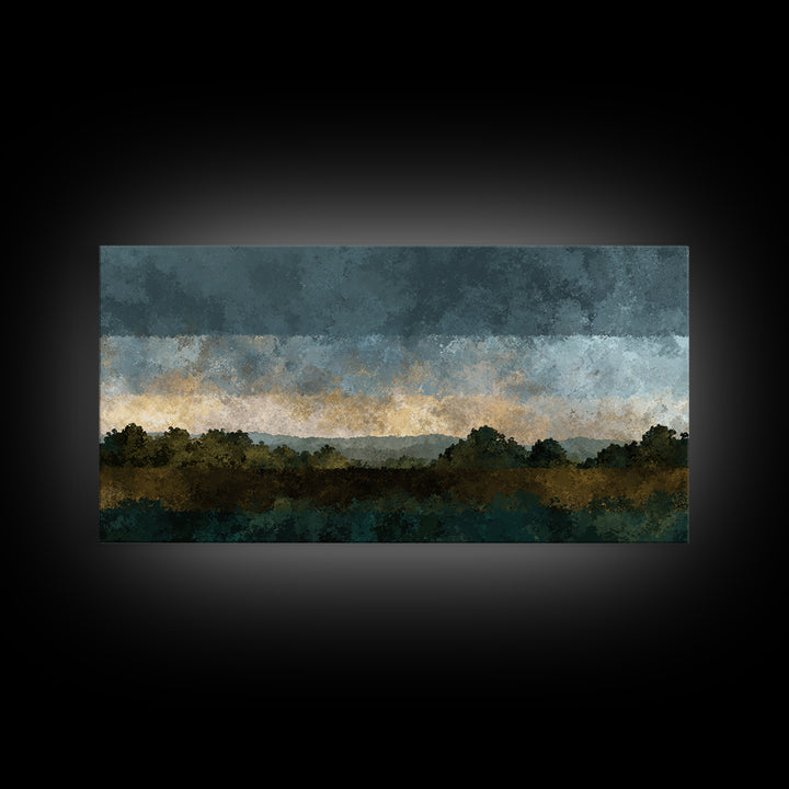 Old Country Road Canvas Print, Landscape Art, Printable Wall Art, Living Room Decor, Oil Painting, Horizon, Horizontal Wall Art, LAN-2x1-64