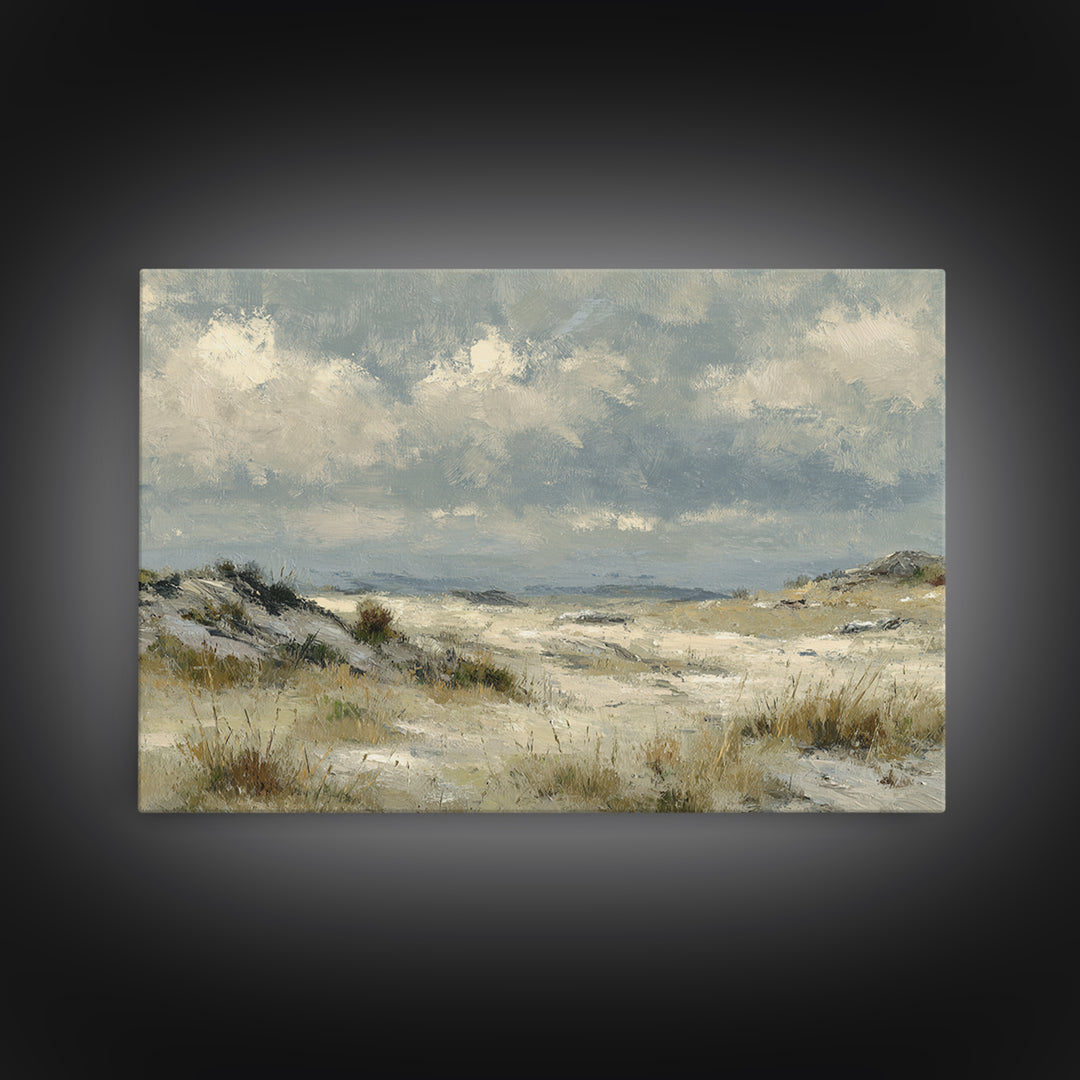 Storm Clouds over an Open Prairie Framed Canvas Print, Landscape Art, Original Art, Living Room Decor, Fine Art, Horizon, LAN-3x2-7