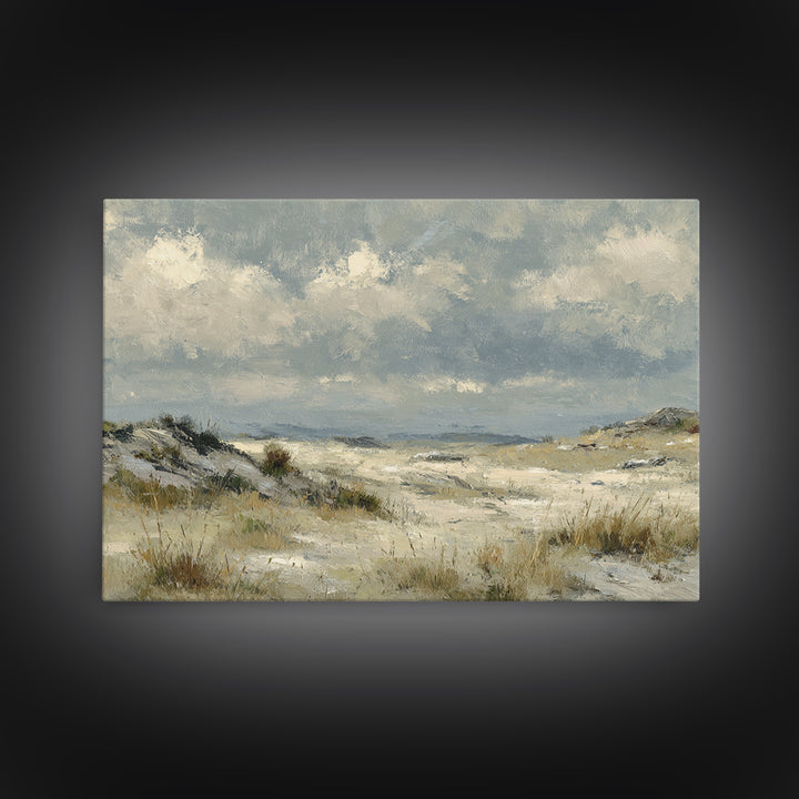Storm Clouds over an Open Prairie Framed Canvas Print, Landscape Art, Original Art, Living Room Decor, Fine Art, Horizon, LAN-3x2-7