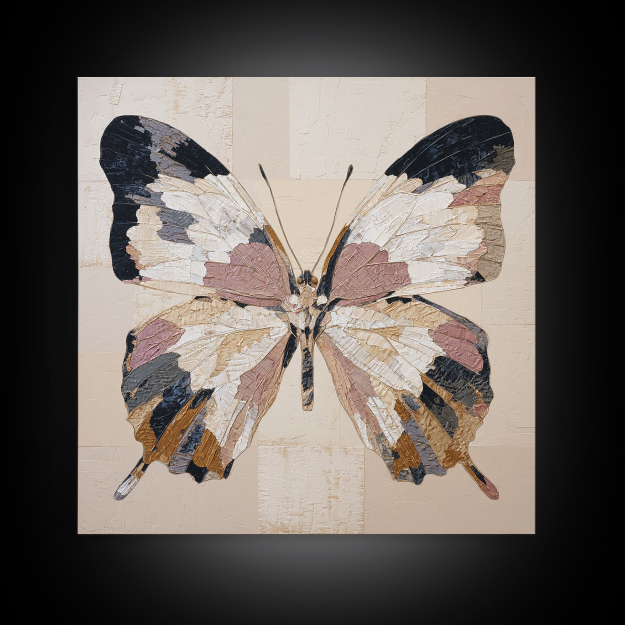 Line Art Butterfly Framed Canvas Print, Line Art, Gallery Decor, Living Room Decor, Fine Art, Line, Home Decor, Wall Decor, LIN-1x1-70