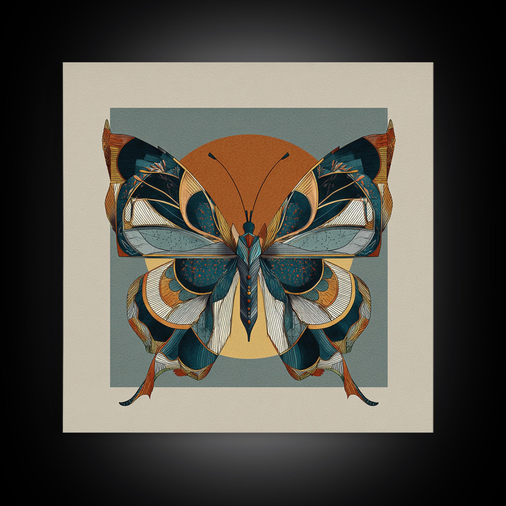 Line Art Butterfly Canvas Print, Line Art, Art Print, Living Room Decor, Abstract Art, Line, Digital Wall Art, LIN-1x1-94