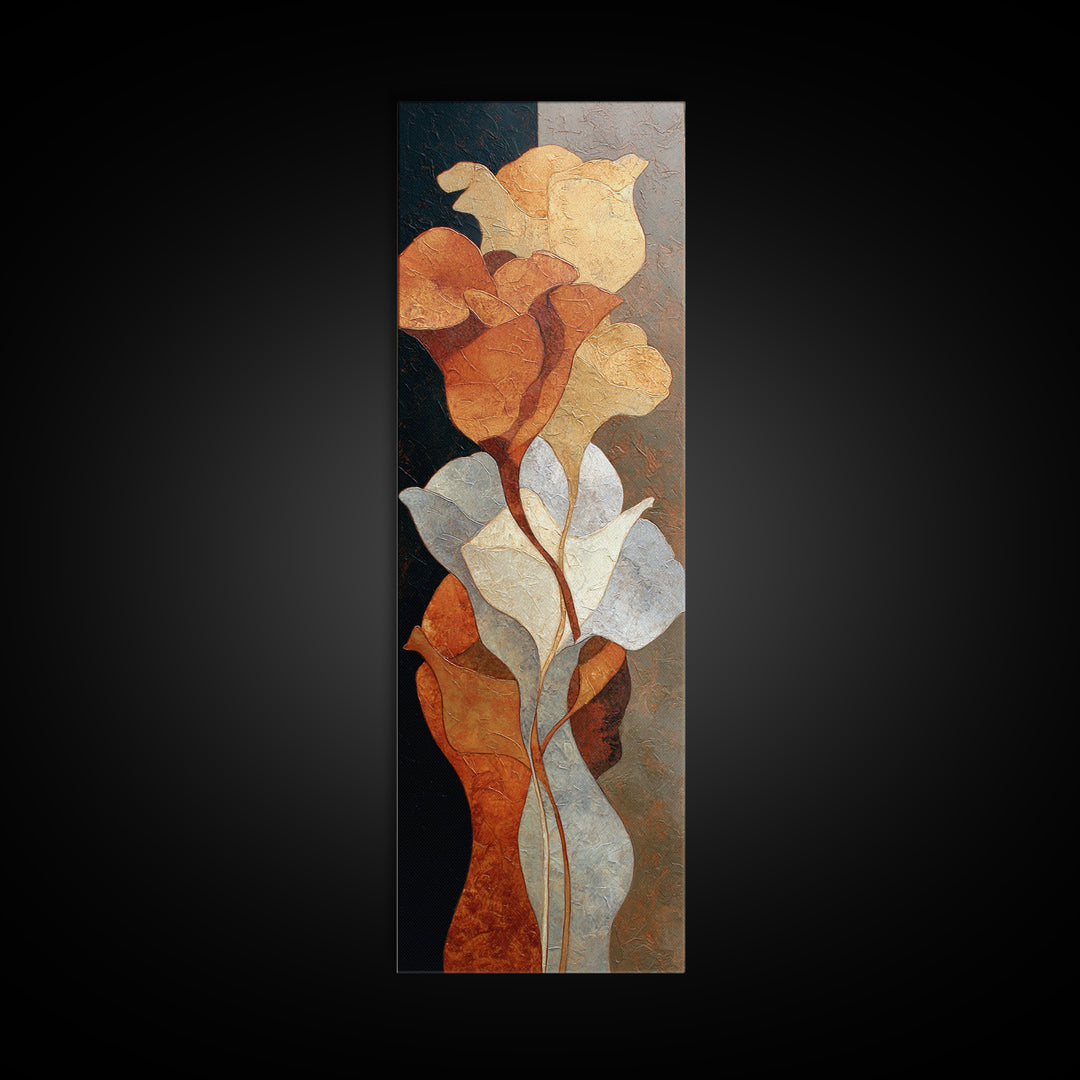Face and Flower Blended into One Contour Canvas Print, Line Art, Canvas Print, Living Room Decor, Oil Painting, Line, LIN-1x3-44
