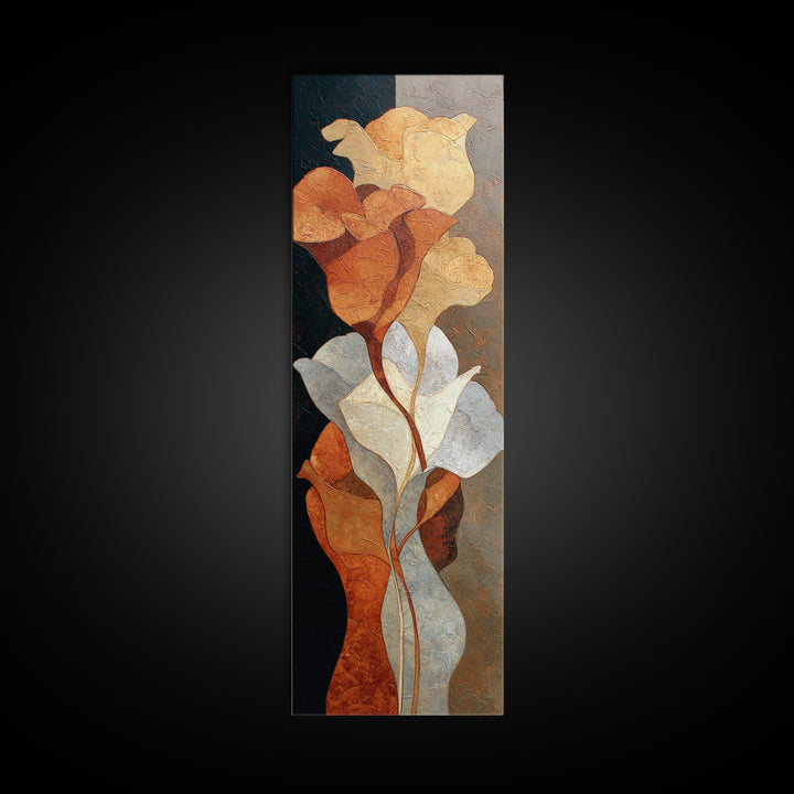 Face and Flower Blended into One Contour Canvas Print, Line Art, Canvas Print, Living Room Decor, Oil Painting, Line, LIN-1x3-44