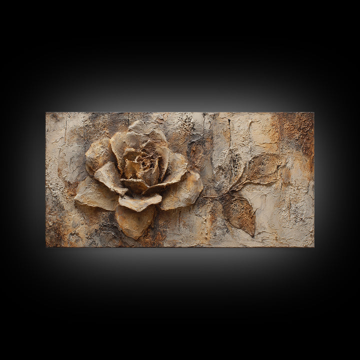 Face and Flower Blended into One Contour Framed Canvas Print, Line Art, Wall Art, Living Room Decor, Watercolor Art, Line, LIN-2x1-28