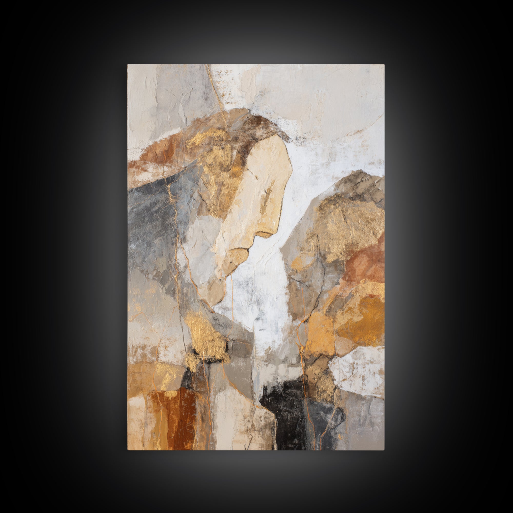 Line Art Shell and Coastal Forms Framed Canvas Print, Line Art, Portrait from Photo, Living Room Decor, Fine Art, Line, LIN-2x3-47