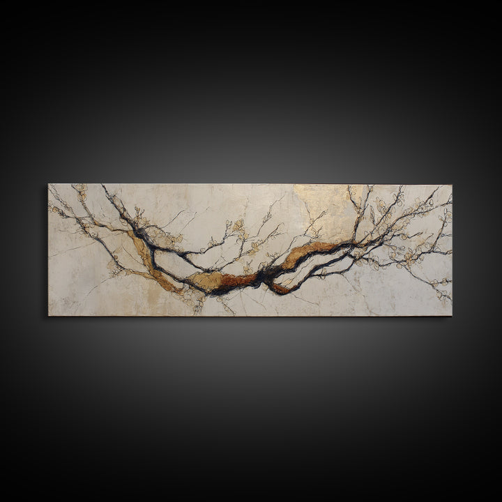 Botanical Branch Drawn Canvas Print, Line Art, Canvas Print, Living Room Decor, Fine Art, Line, Modern Decor, Aesthetic Prints, LIN-3x1-91