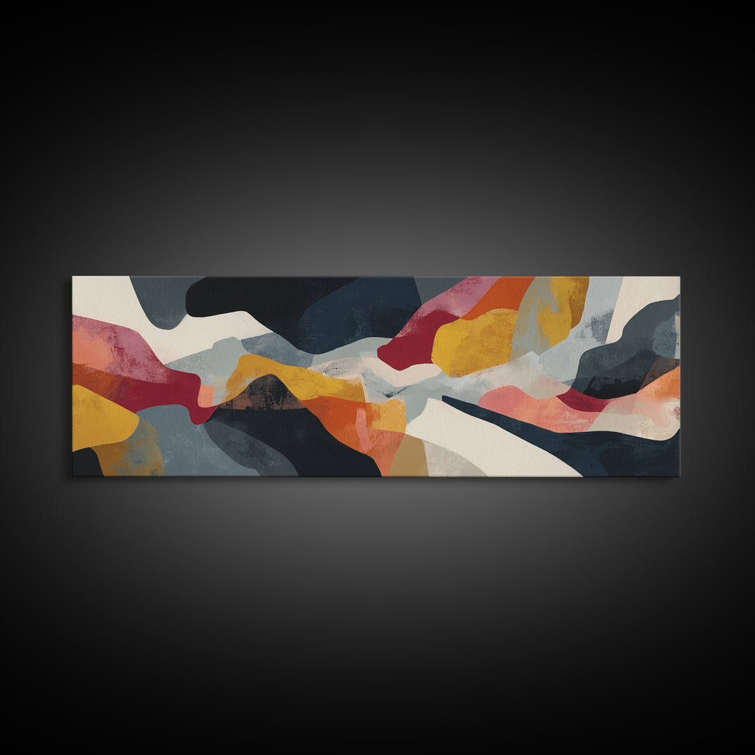 Abstract Horse Formed from Graceful Contour Canvas Print, Line Art, Canvas Art, Living Room Decor, Line, Jesus Wall Art, LIN-3x1-92