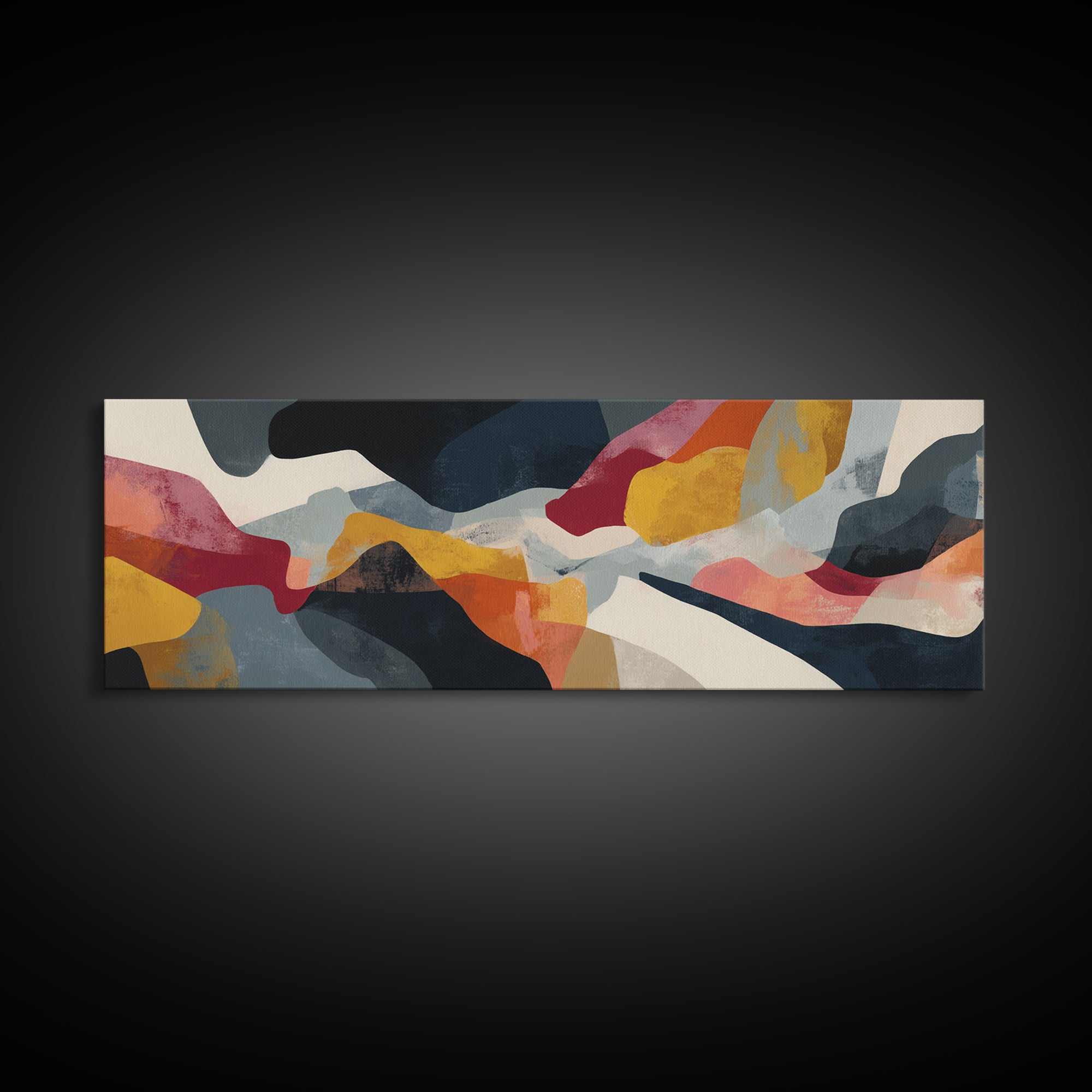 Abstract Horse Formed from Graceful Contour Canvas Print, Line Art, Canvas Art, Living Room Decor, Line, Jesus Wall Art, LIN-3x1-92