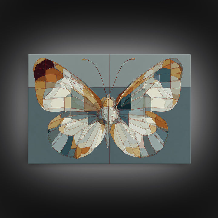 Line Art Butterfly Canvas Print, Line Art, Jesus Wall Art, Living Room Decor, Abstract Art, Line, Statement Artwork, LIN-3x2-26