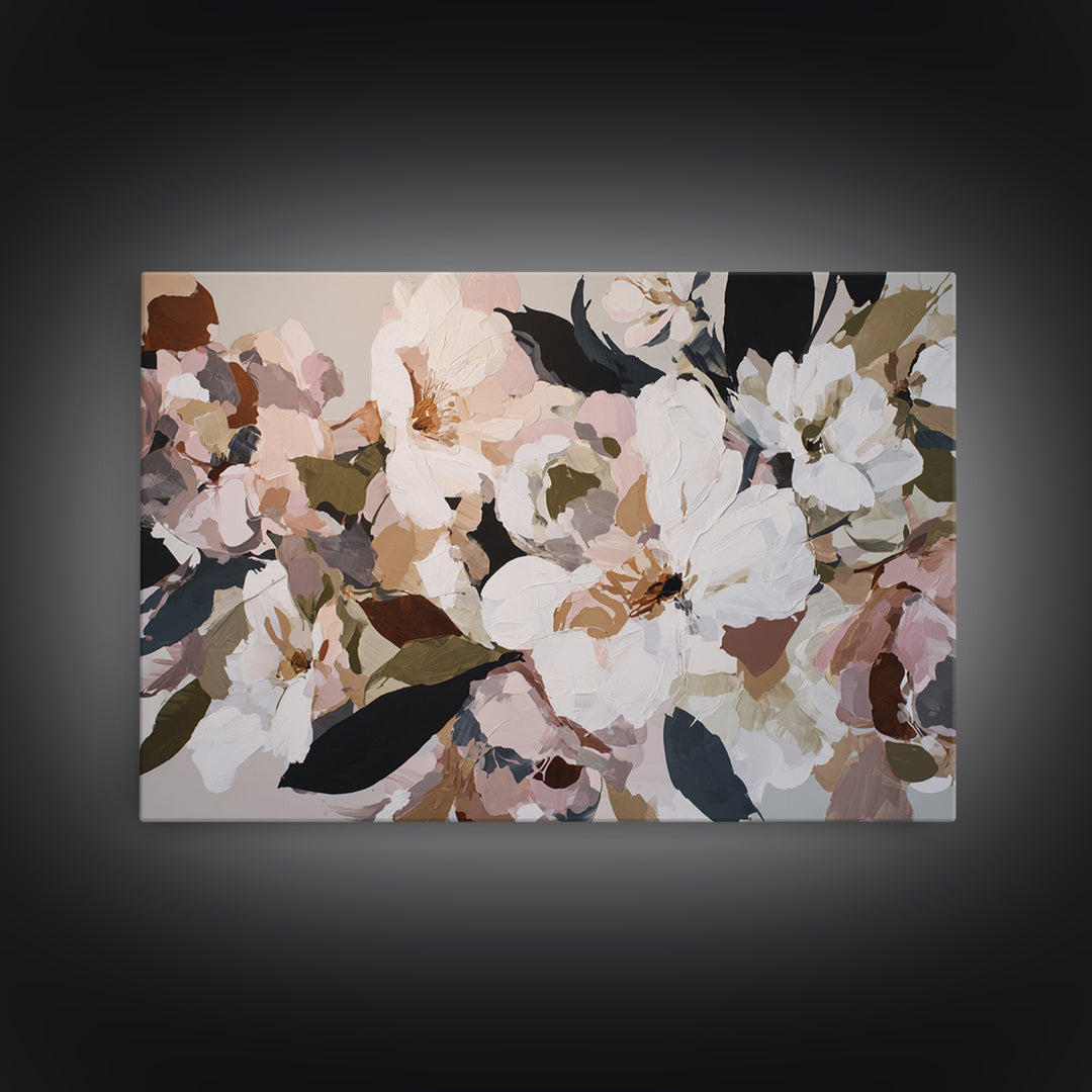 Face and Flower Blended into One Contour Canvas Print, Line Art, Wall Art Print, Living Room Decor, Line, Gallery Wall Set, LIN-3x2-84
