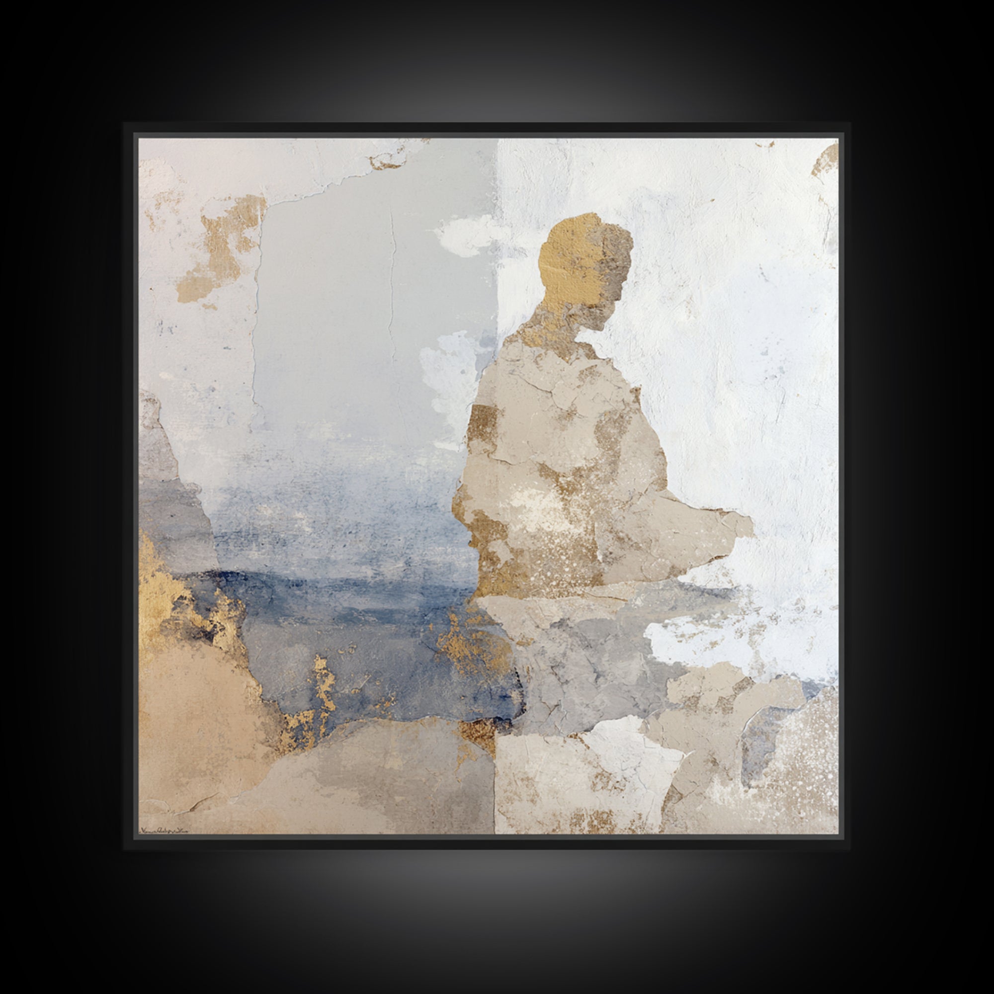 Oversized Line Figure Canvas Print, Living Room Art, Gallery Decor, Living Room Decor, Fine Art, Living, Wall Art, Home Decor, LIR-1x1-17