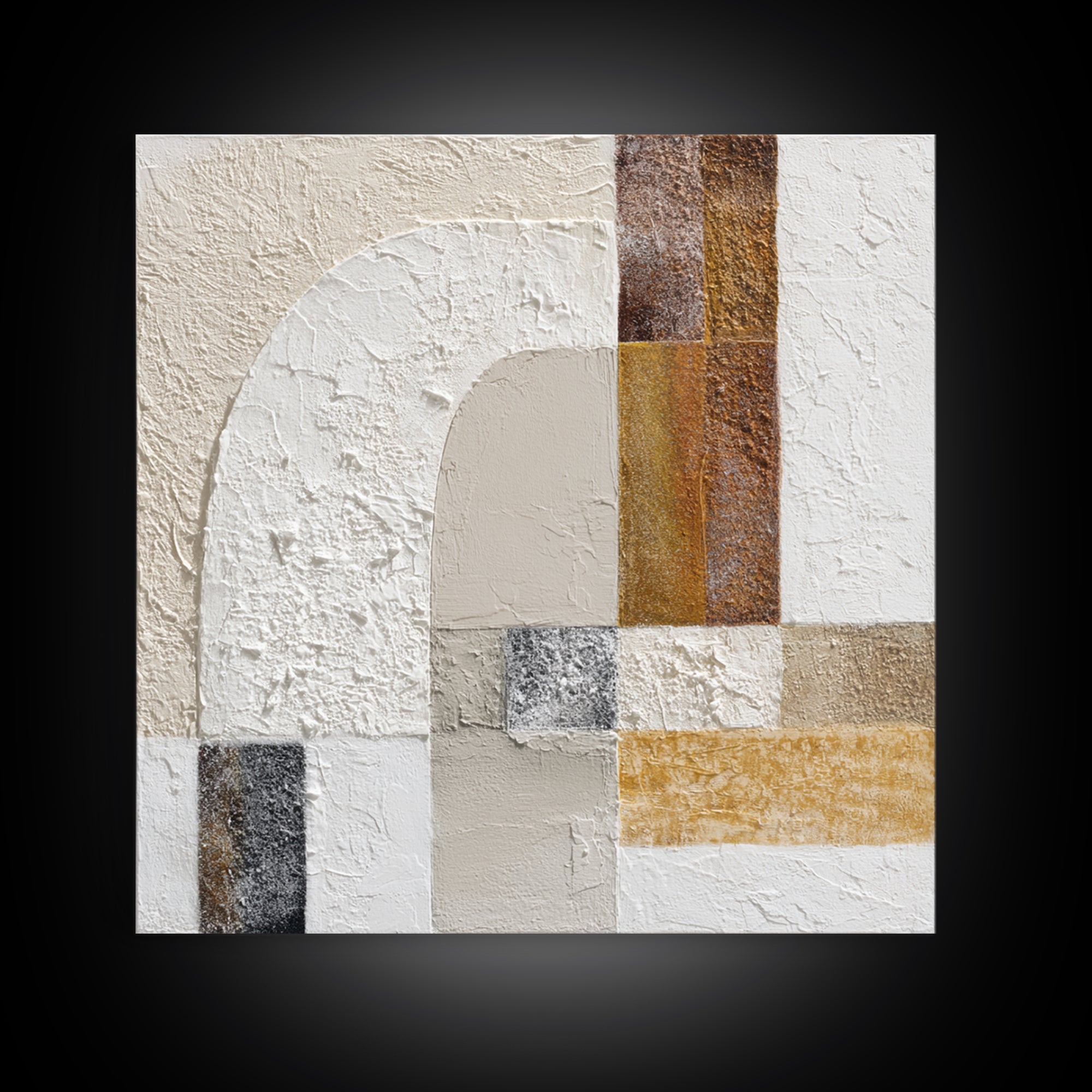 Textured Plaster Abstract Framed Canvas Print, Living Room Art, Textured Painting, Living Room Decor, Abstract Art, Living, LIR-1x1-29