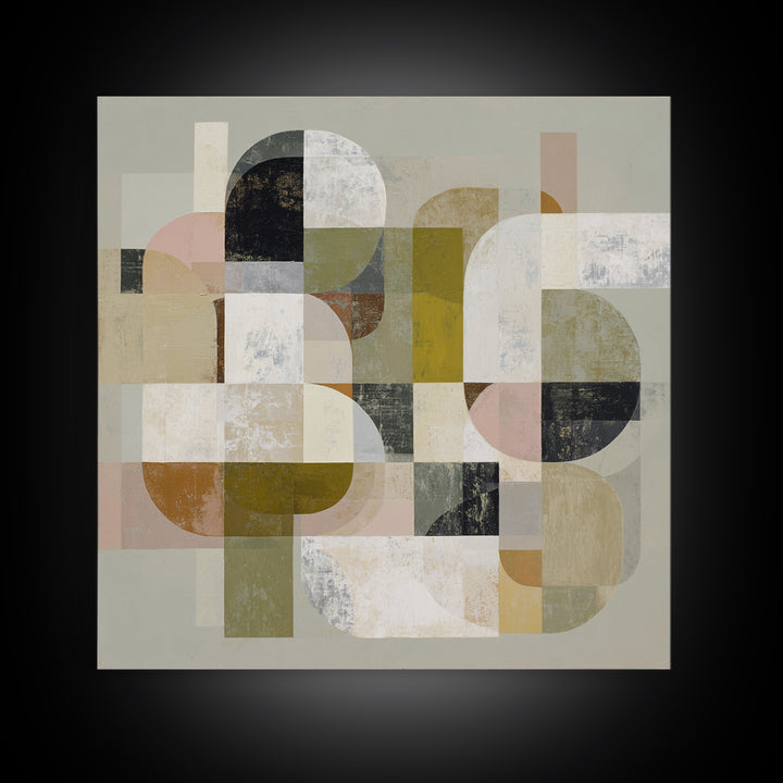 Abstract Organic Shapes Framed Canvas Print, Living Room Art, Printable Art, Living Room Decor, Abstract Art, Living, LIR-1x1-39