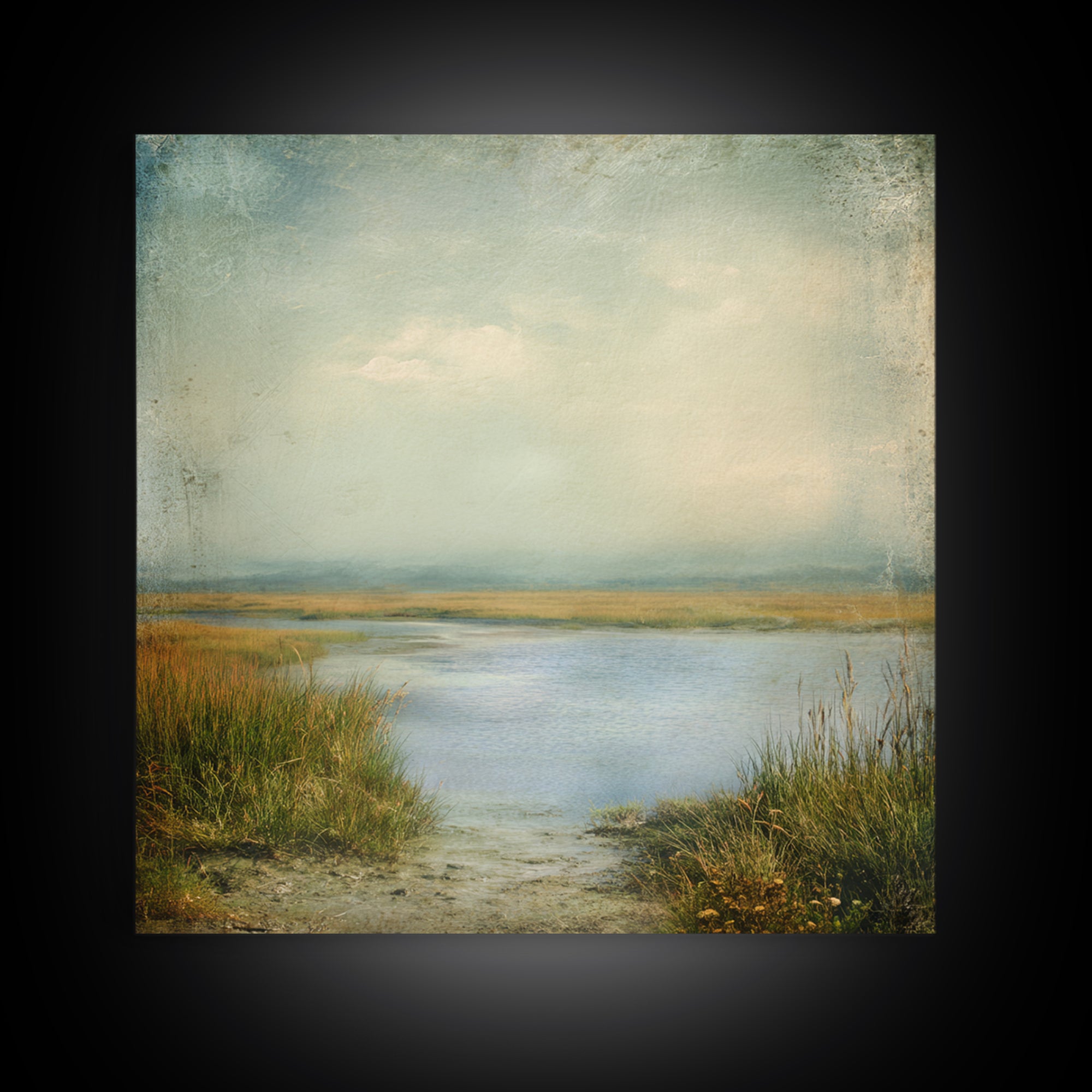 Quiet Meadow Landscape Framed Canvas Print, Living Room Art, Bedroom Decor, Living Room Decor, Living, Bedroom Wall Art, LIR-1x1-47